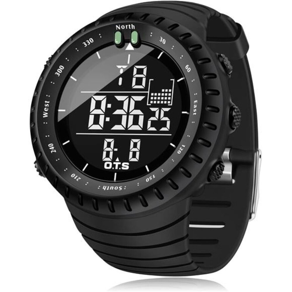 Men's Digital Sports Watch Waterproof Tactical Watch with LED Backlight